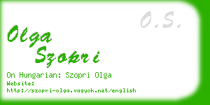 olga szopri business card